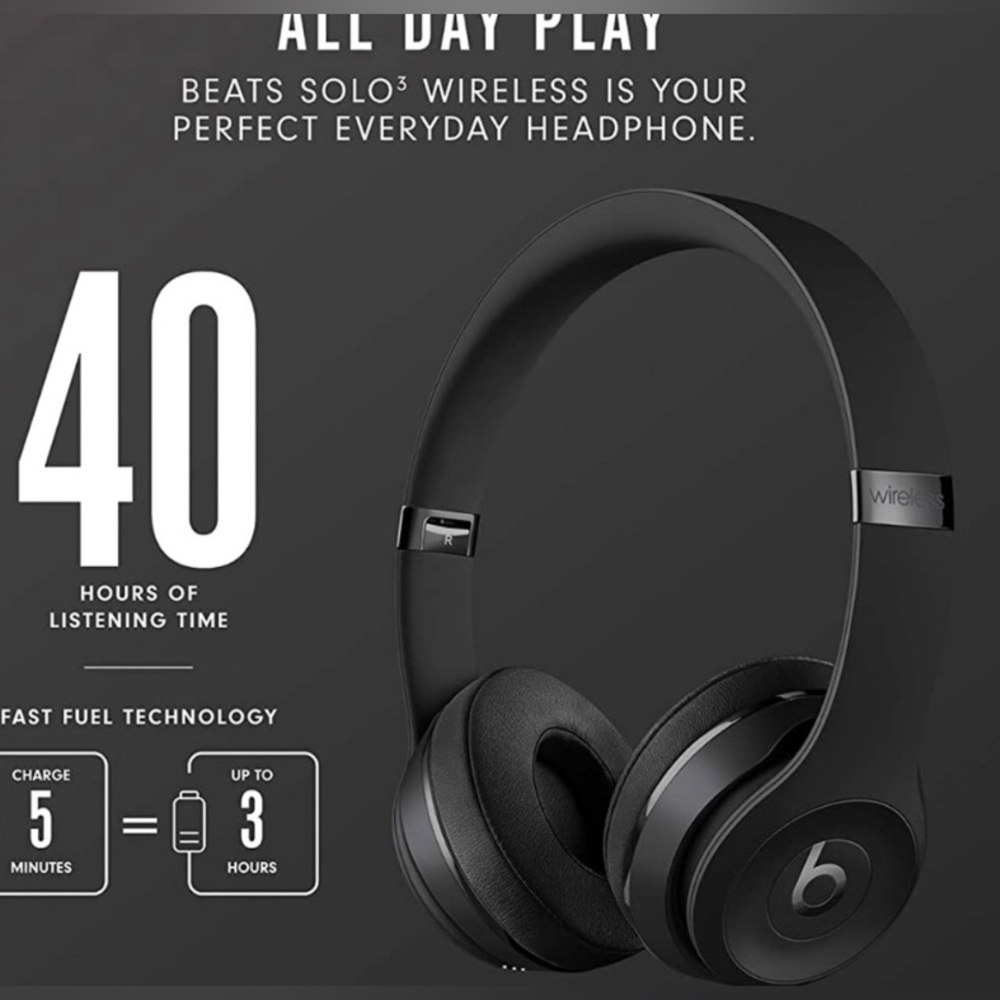 Beats Solo3 Wireless On-Ear Headphones - Black